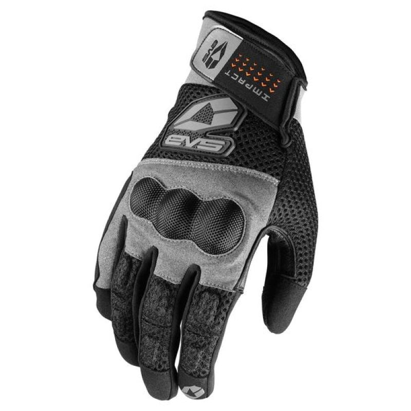EVS Valencia Street Glove Grey - Small | Lightweight Breathable Powersports Glove with Padded Knuckles and Leather Palm Reinforcements