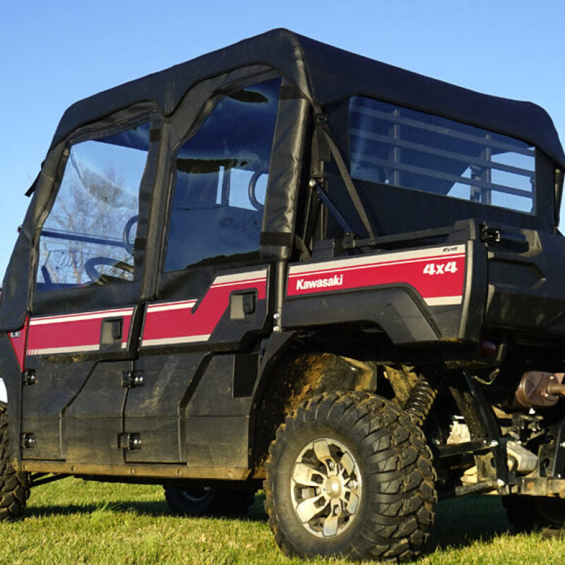Seizmik 15+ Kawasaki Mule PRO-DXT/FXT Soft Upper Door Kit - Waterproof Marine Grade Enclosure