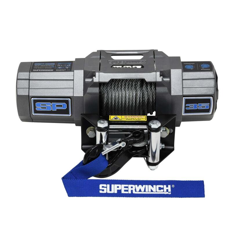 Superwinch SP 35 3500 lbs 12V DC Off-Road Winch with Steel Rope and Roller Fairlead