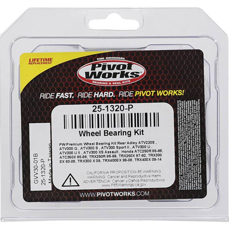 Pivot Works Premium Wheel Bearing Kit for Honda ATC and TRX Models – Part Number 25-1320-P