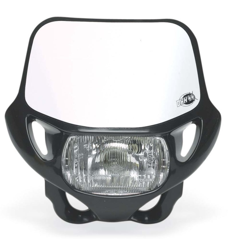 Acerbis Headlight DHH CE 12V-35W - Black for Powersports Vehicles