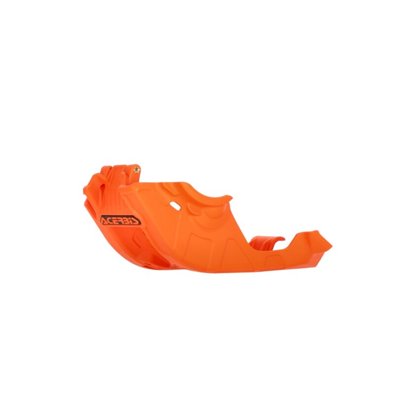 Acerbis 2024 KTM XC-W150 Skid Plate - 16 Inch Orange for Enhanced Protection and Easy Maintenance