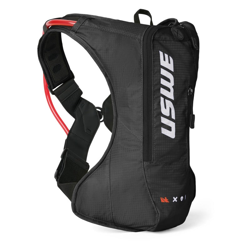 USWE Outlander Moto Hydration Pack 4L - Black with No Dancing Monkey™ 4-Point Harness System
