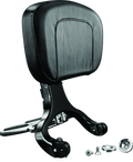 Kuryakyn Multi-Purpose Backrest with Luggage Rack – Black & Chrome Part 1661