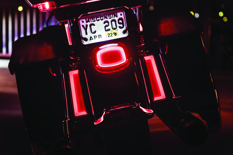 Kuryakyn Tracer LED Inserts for Saddlebag Supports Chrome – Compatible with Harley Davidson Touring Models