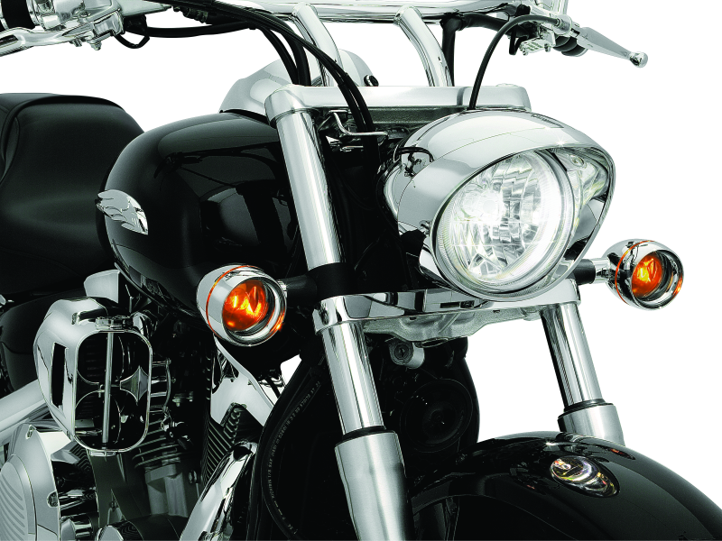 Kuryakyn Deep Dish Bezels with Smoke Lenses for Kawasaki and Honda Cruisers – Part #2270