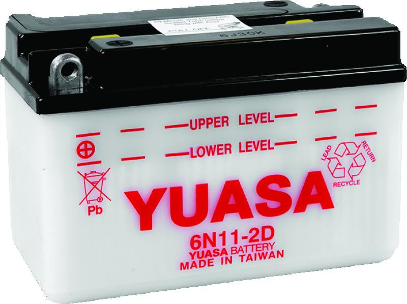 Yuasa Battery 6N11-2D Conventional 6-Volt Powersports Battery with Enhanced Cranking Performance