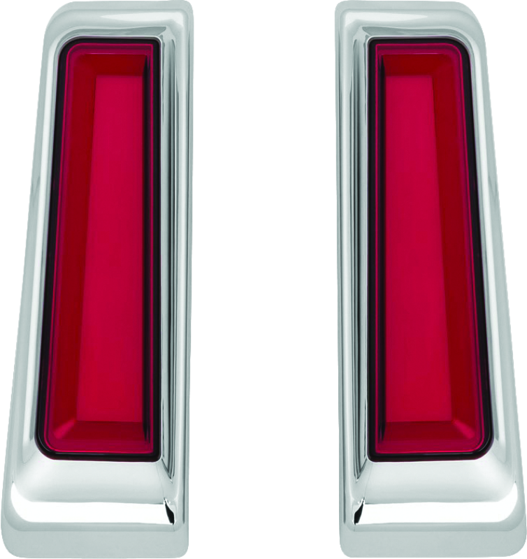 Kuryakyn Tracer LED Inserts for Saddlebag Supports Chrome – Compatible with Harley Davidson Touring Models