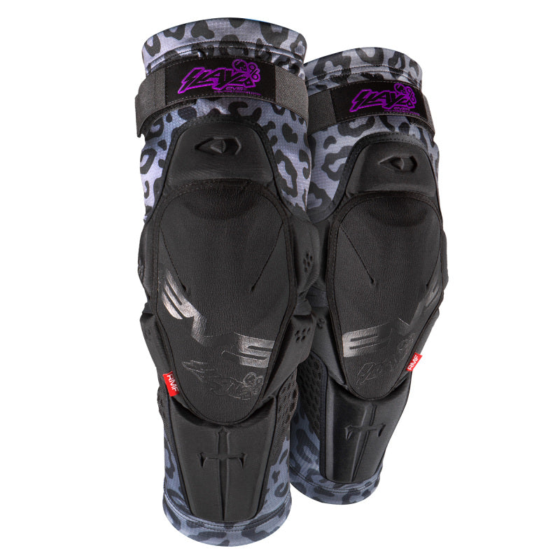 EVS Slayco96 Knee Guard Pair Ghost/Leopard 2XL - Premium Impact Protection for Motorsports