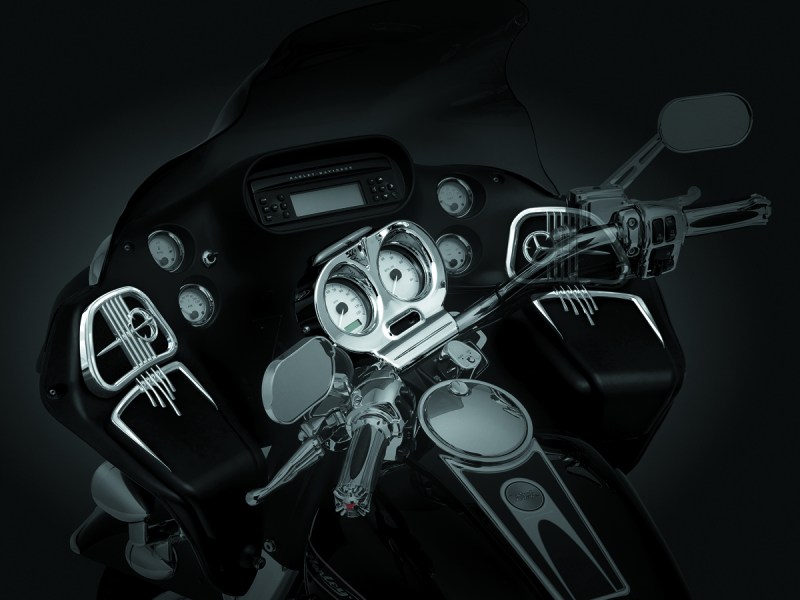 Kuryakyn Glove Box Accents for Road Glide - Chrome Trim for 2002-2013 Harley Davidson FLTR Models