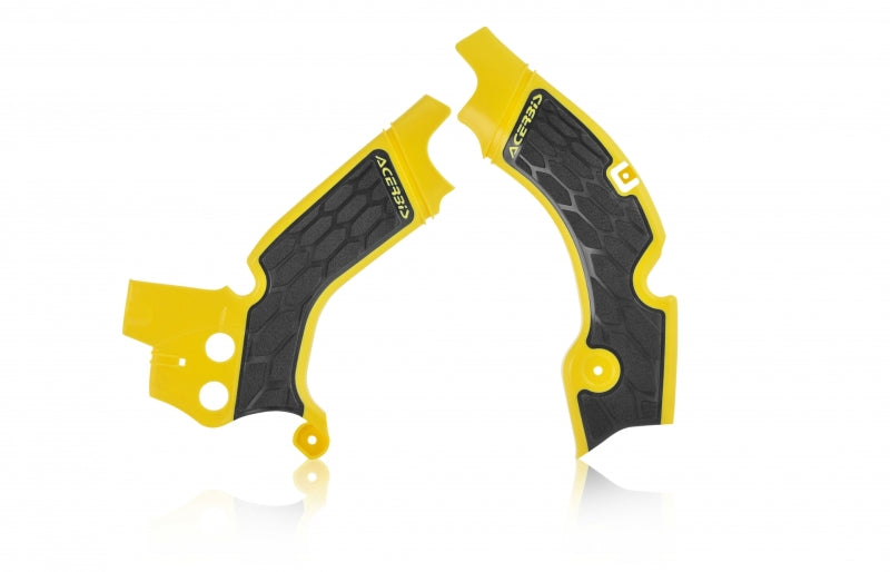 Acerbis 08-17 Suzuki RMZ450 Frame Guards with X-Grip in Yellow and Black