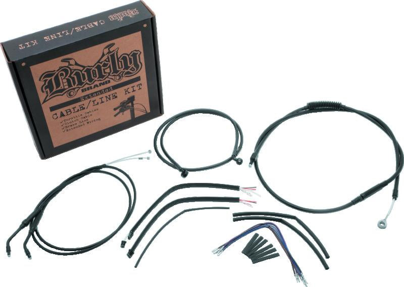 Burly Brand Control Kit 8in - Black for Harley-Davidson with Part Number B30-1130