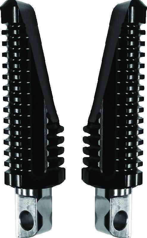 Burly Brand Havoc Pegs - Black for Harley-Davidson with Slash Cut Design