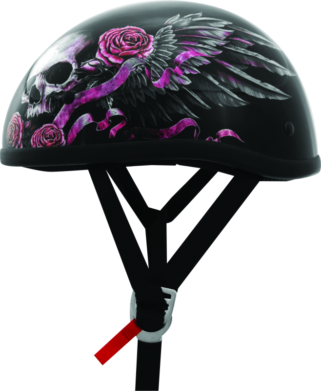 Bikers Choice Skid Lids Wild One Helmet - Large, Low-Profile Contoured Design with D.O.T. Certification