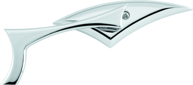BikeMaster Sickle Mirrors with 10mm and Harley-Davidson Adapters - Chrome Aluminum Pair