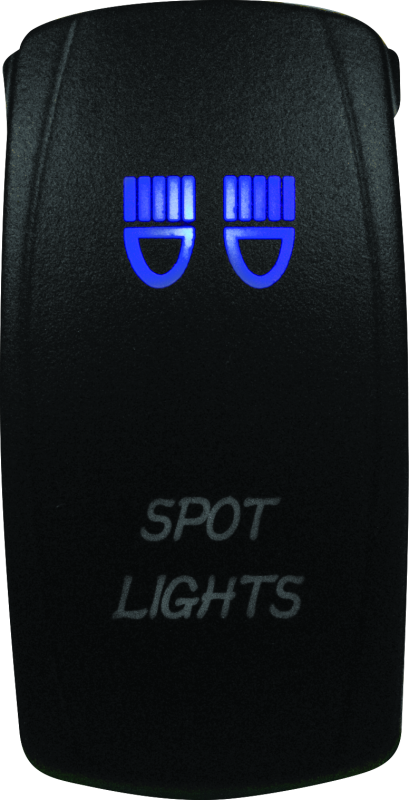 DragonFire Racing Lighted Switch Spot Light On/Off Blue – Durable Waterproof Power Switch with LED Logo Illumination