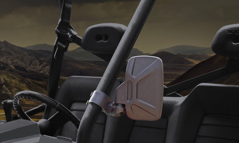 Seizmik 18081 Breakaway Sideview Mirror for Polaris and Kubota UTVs - 1.5-Inch Steel Clamp Pair
