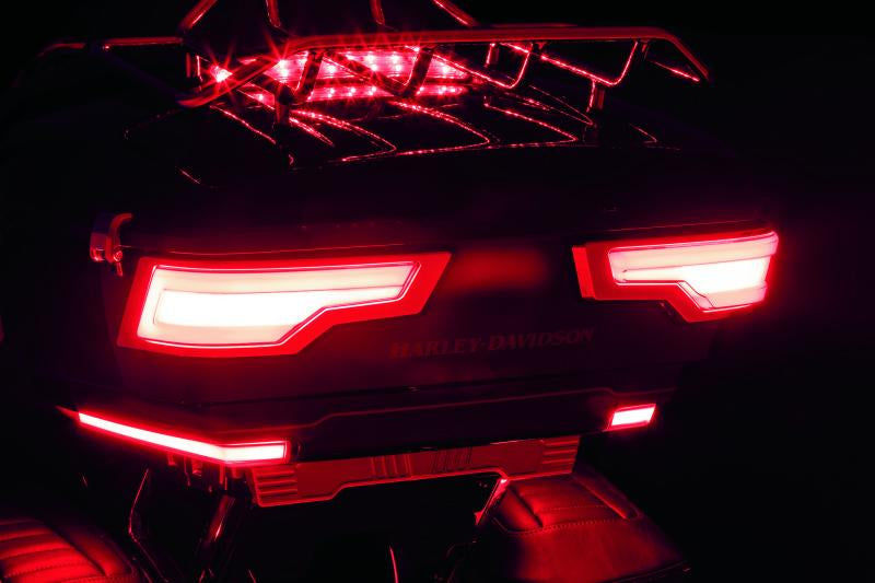 Kuryakyn Tracer Tour Pak Rear Lights Chrome Red Lens for Harley Davidson Touring Models