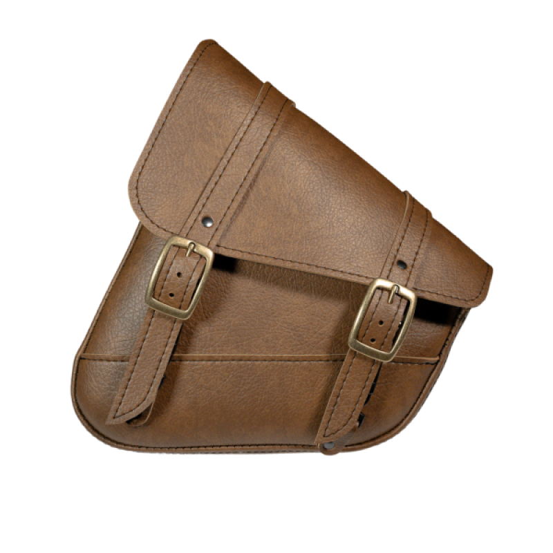Willie & Max Brass Monkey Swingarm Bag for Softail & Triangulated Swingarms in Warm Brown