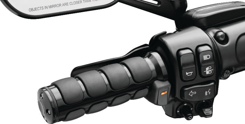 Kuryakyn Heated ISO Grips Dual Cable Gloss Black - Model 6473 for Harley-Davidson
