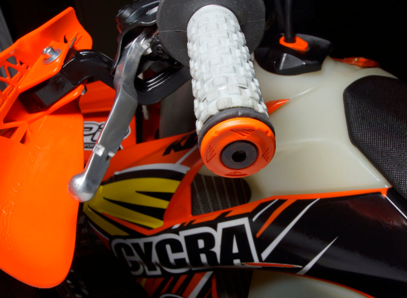 Cycra Grip Armor Bar End with Orange Finish for Powersports Bikes (Part Number 1CYC-0010-22)