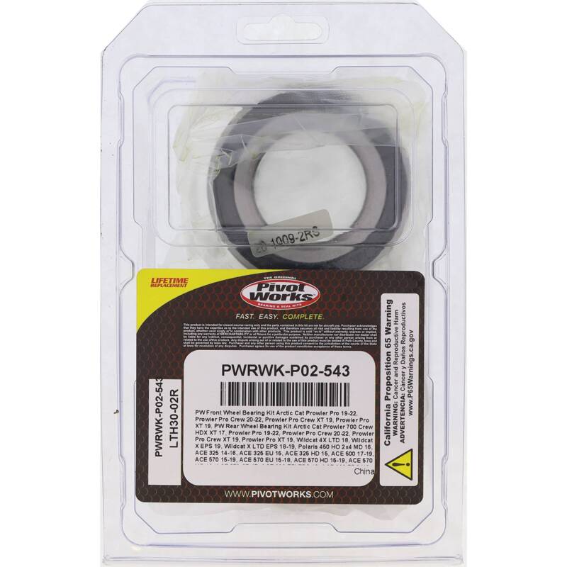 Pivot Works Rear Wheel Bearing and Seal Kit for Polaris Sportsman, Ranger, and Hawkeye Models