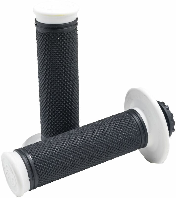 ProTaper Pro Series Clamp-On Full Diamond White and Black Handlebar Grips
