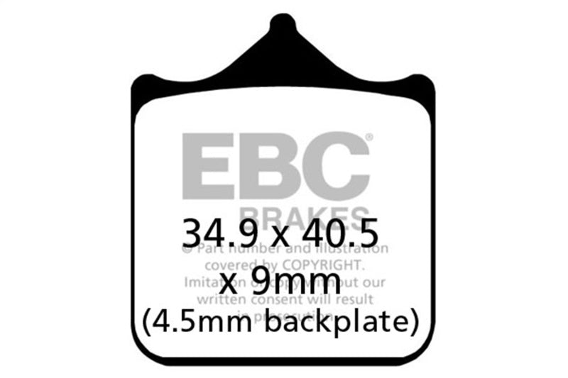 EBC Powersports Double-H Sintered HH Brake Pads for BMW S1000RR and S1000R (Part FA604/4HH)