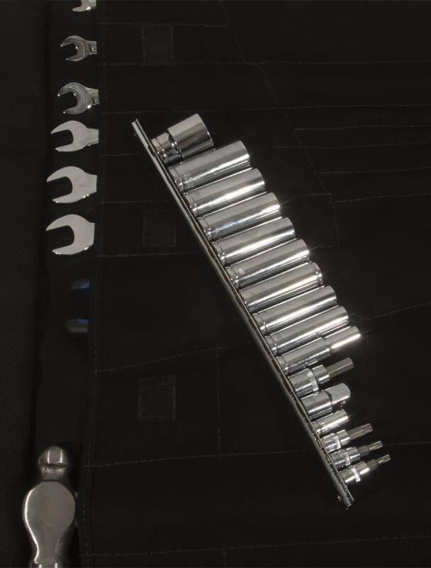 PRP Seats 714076 Can-Am Roll-Up Tool Kit with Organizer and Essential Hand Tools
