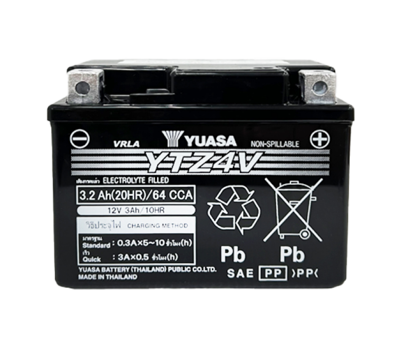 Yuasa YTZ6V Maintenance Free AGM 12-Volt Powersports Battery for Kawasaki and Honda