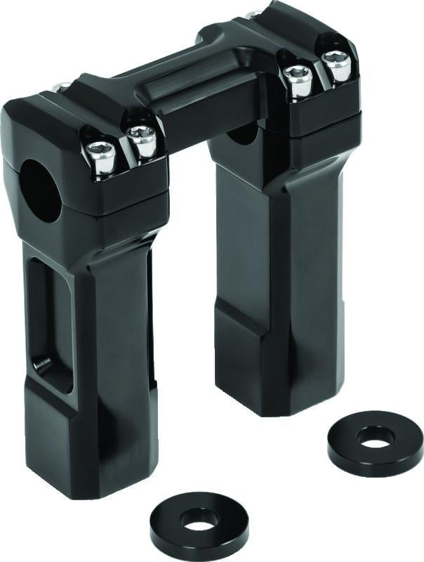 Kuryakyn 5 Inch Billet Handlebar Risers in Black for Harley-Davidson