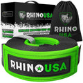 Rhino USA Recovery Tow Strap 3 in x 20 ft, Heavy-Duty Black Power Sports Tow Rope