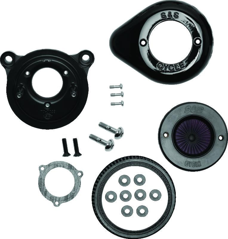 S&S Cycle 08-16 Touring / 16-17 Softail Models Stealth Air Stinger Kit with Gloss Black Cover