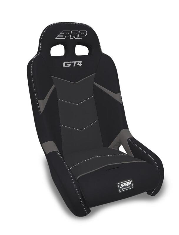 PRP Seats GT4 Suspension Seat for Polaris RZR, Can-Am Maverick, Kawasaki Teryx KRX4 - Black and Gray