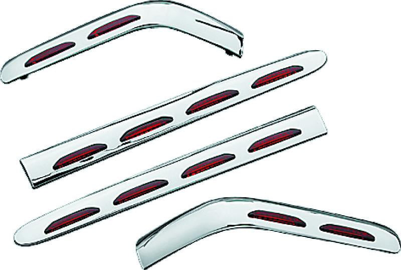Kuryakyn LED Saddlebag Molding Set for Honda Gold Wing 2001-2010 – Chrome, Part #3202