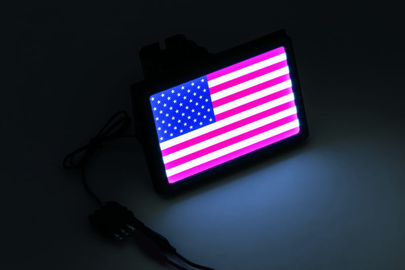 Kuryakyn Freedom Flag LED Hitch Cover Black - Part 2893