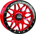 DragonFire Racing Typhon Wheel 15x7 Aluminum Off-Road Wheel with Black Finish and Forged Beadlock Ring
