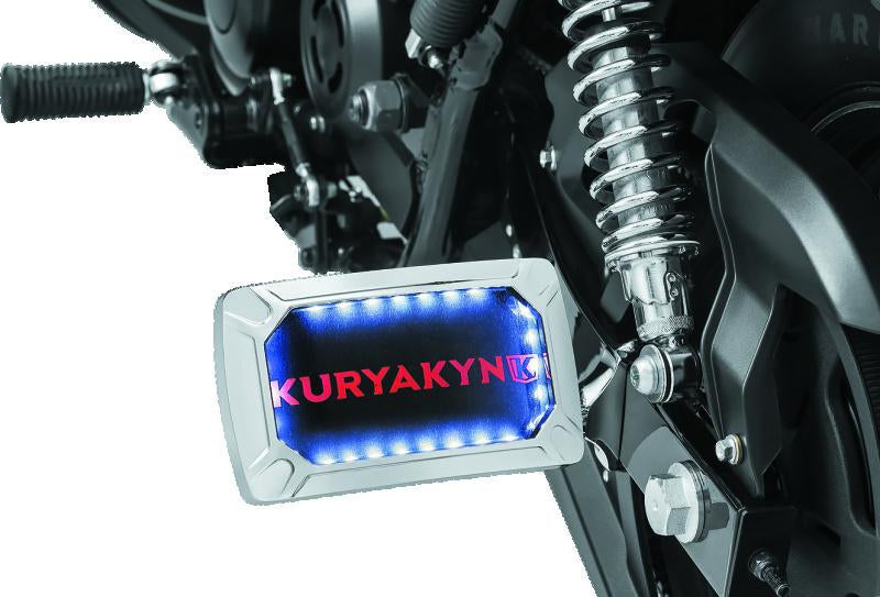 Kuryakyn Nova Curved Horizontal Mount Side License Plate Holder Chrome Part 3192