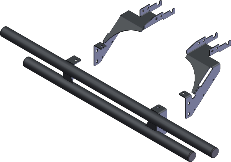 KFI 21+ Polaris General 1000/4/XP/XP 4 Double Tube Rear Bumper - Durable Powder Coated Steel