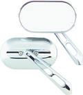 Kuryakyn Magnum Mirrors Small Flat Glass Chrome – Durable Powersports Side Mirrors with Sturdy Stems and Adjustable Ball Joint