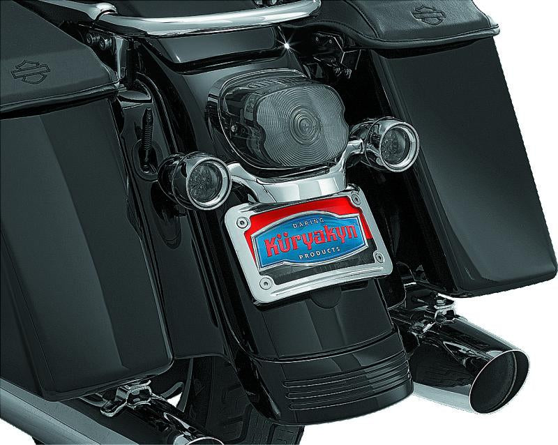 Kuryakyn Part 3163 Curved License Plate Mount for Harley-Davidson Touring and Road King Models