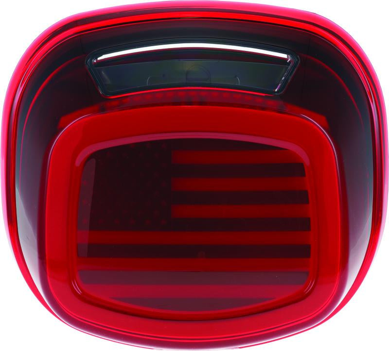 Kuryakyn Freedom Taillight with Red Lens and License Plate Illumination for Harley Davidson 2008-2011