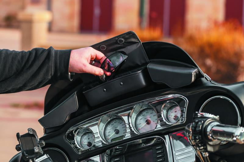 Kuryakyn Batwing Fairing Pouch Bag for Harley Davidson 2014-2015 Models - Black