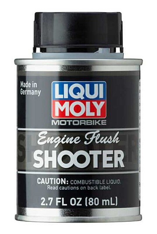 LIQUI MOLY 80mL Motorbike Engine Flush Shooter for Four-Stroke Gasoline Engines