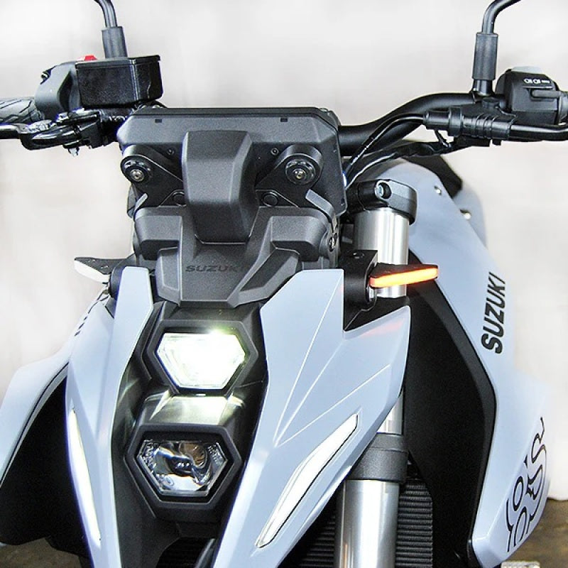 New Rage Cycles 23+ Suzuki GSX-8S Front Turn Signals – Brightest LED Turn Signal Lights, Plug & Play Installation