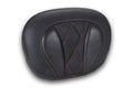 Mustang Motorcycle Deluxe Diamond Touring Sissy Bar Pad with Mandarin Orange Stitching