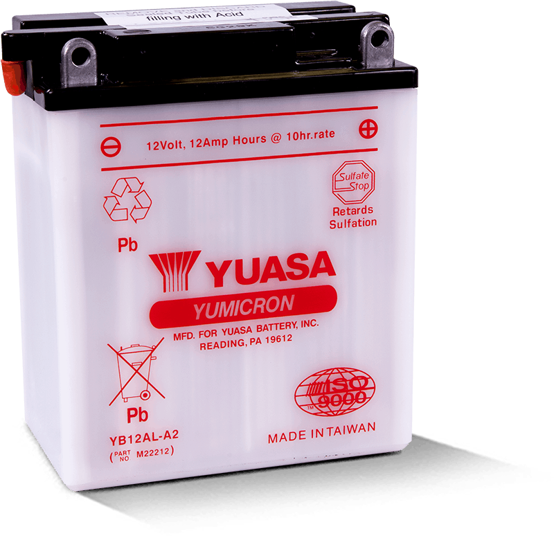 Yuasa YB12AL-A2 Yumicron 12-Volt Powersports Battery with Enhanced Cranking Power