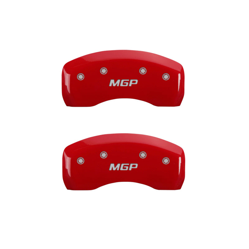 MGP 4-Piece Caliper Covers for Lincoln Continental – Red Finish with Engraved Silver Lettering