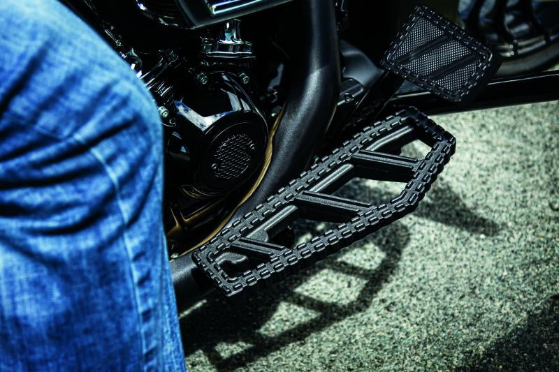 Kuryakyn Riot Brake Pedal Pad for FL Models - Durable Aluminum Construction with Rugged Traction Surface