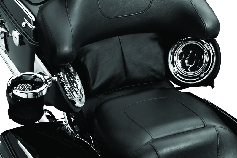 Kuryakyn Passenger Drink Holder with Basket for 2014 and Up Touring Models - Chrome Part #1692